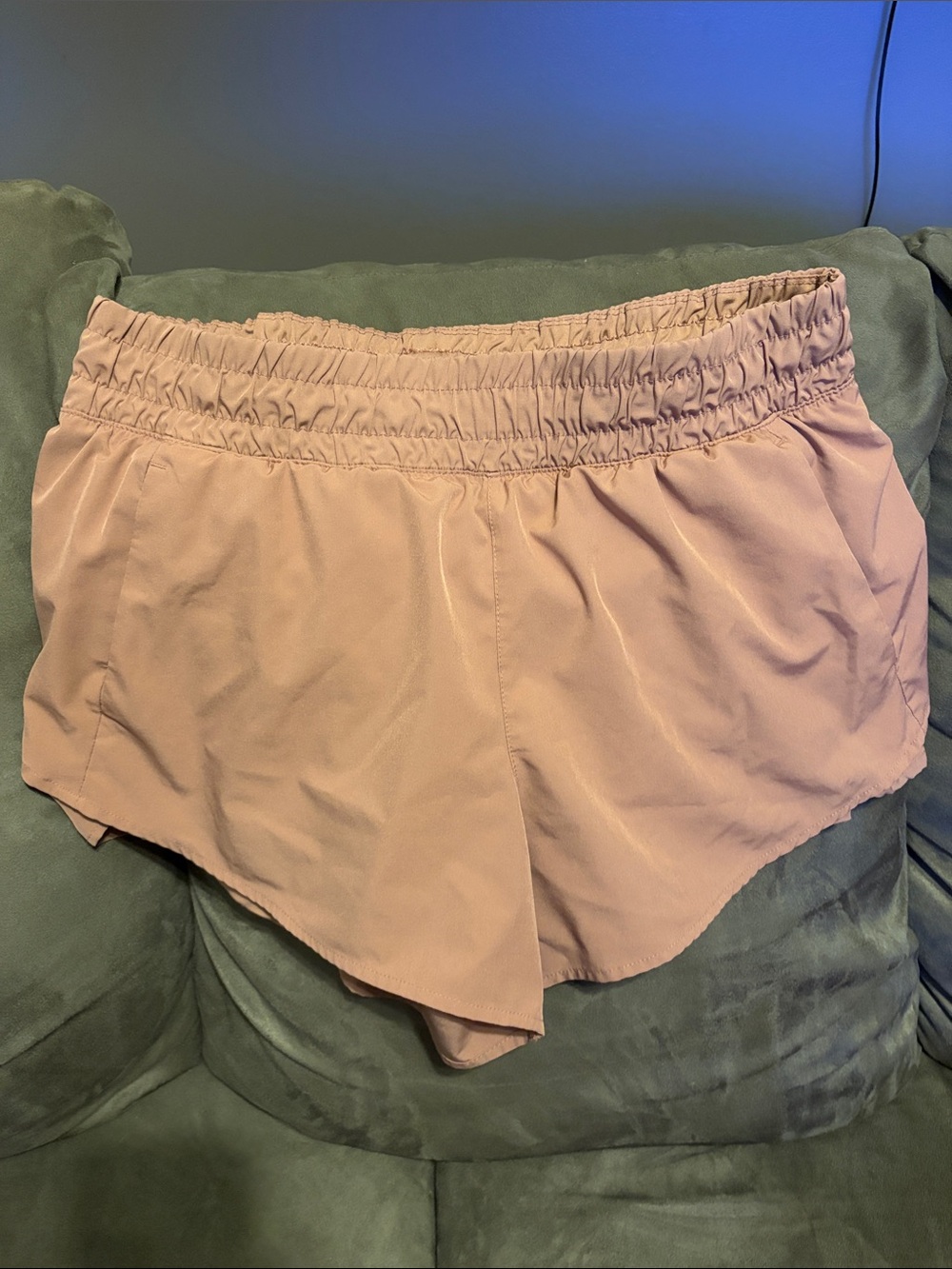 Avia Blush Pink Athletic Elastic-Waist Shorts